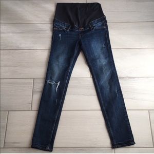 h&m  maternity distressed jeans